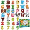 Magnetic Letters and Numbers Animal Cute Fridge Magnets ABC Alphabet Magnets for Toddlers Refrigerator Magnets for Kids Preschool Spelling and Learning