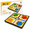 Magnetic Ludo Board Game for Kids & Adults – Bring Your Family Back Together, Foldable Travel Game, Waterproof Surface, Strong Magnetic Pieces, for Family Game Night