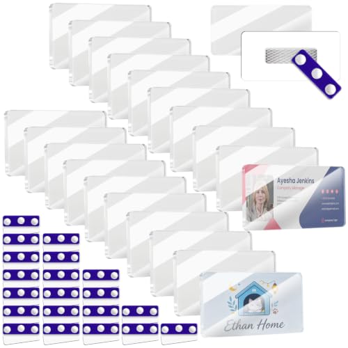 Magnetic Name Tags (1.2" X 0.4") 20-Pack Sublimation Name Tags Engravable Name Badge with Magnetic Backing Name Tags for Nurse Personalized Jacket Shirts Office School Stores Teams(White)