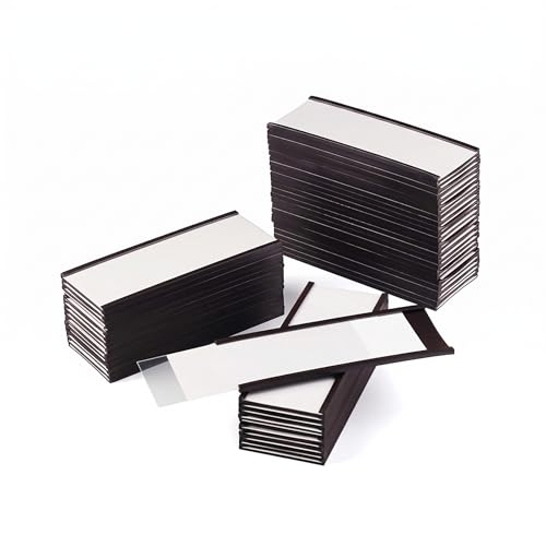 Magnetic Name Tags, 30pcs 76x25mm C-Channel Card Holder Reusable Clear Plastic Magnetic Label Holder Magnet Labels for Warehouse Shelf Organization Metal Surface Office Filing Cabinets