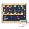 Magnetic Number Maze Toy for Toddlers Ages 3-5, Wooden Airport Parking Puzzle with Magnetic Pen, Montessori Counting & Number Matching Learning Toy, Fine Motor Skills Activity for Boys Girls 3 4 5