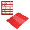 Magnetic Pocket Chart Squares, 5 Rows Transparent Classroom Pocket Charts Teacher Organizer Classroom Supplies for Home School Activities (Red)