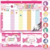 Magnetic Reward Chart for Kids, Behavior Chart Pad with 26 Chore Charts, 1440 Star Stickers, 81 Motivational Stickers, Unicorn Theme