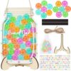Magnetic Reward Jar for Kids - Personalized Smiley Faces Jar with Colorful Letter Stickers, Ideal for Classroom Reward System, Home Chore Chart, Positive Behavior & Potty Training (42PCS Smiley)