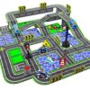 Magnetic Road Tiles Set with Pull-Back Cars,Magnet Building Blocks for Kids Ages 4-8 with Magnetic Ship & Traffic Lights,STEM Educational Preschool Learning Toys,Ideal Gift for Boys and Girls