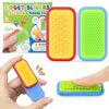 Magnetic Sensory Fidget Toys – Star Bloom & Quiet Field Style Silicone Sliders for Anxiety Relief, Autism & Office Focus, Travel Desk Must-Have for Adults & Kids