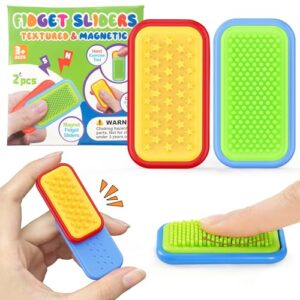 Magnetic Sensory Fidget Toys – Star Bloom & Quiet Field Style Silicone Sliders for Anxiety Relief, Autism & Office Focus, Travel Desk Must-Have for Adults & Kids