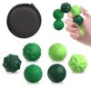 Magnetic Silicone Balls Fidget Toys for Adults Teens，6PCS Stress Relief Sensory Toys for Autism ADHD Anxiety, Calming, Fun Office Desk Textures Toy, Chritmas Birthday Gifts for Women, Men (Green)