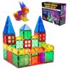 Magnetic Tiles Building Blocks Toy - STEM Educational Magnetic Blocks for Kids, Creativity Preschool Learning Sensory Montessori Toddler Magnetic Toys for Boys & Girls 3+ Years Old - 47PC