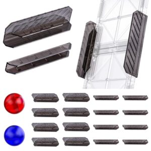 Magnetic Tiles Rail Pack 18-Pieces Magnetic Rail Clamps with Marble Run