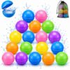 Magnetic Water Play Balls with Mesh Bag, Silicone Refillable Splash Balls, Self Closing Summer Outdoor Toys for Pool, Beach, Backyard and Lawn Games