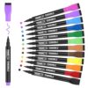 Magnetic Whiteboard Markers, 12pcs Colorful 1mm Fine Tip White Board Pens, Erasable Dry Erase Marker for Office School Home Low Odor Fine Dry Wipe Pen for Dry Erase Boards, Calendars, Mirrors