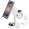 Magnetic Wireless Charger for Samsung, 3 in 1 Super Fast Charging Station Compatible with MagSafe, Phone Charger Stand for Samsung Galaxy S26 Ultra S25 Z Fold/Flip 7, Watch Ultra 8 7 6, Buds 4/3 Pro