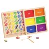 Magnetic Wooden Fishing Game for Toddlers 3-5, Montessori Alphabet & Number Learning Toy with 36 Fish & 2 Poles, Double-Sided Puzzle for Letter & Color Matching, Preschool Toys for Kids 4 Years Old