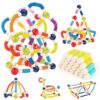 Magnet Toys for 3 Year Old Boys & Girls, 2 in 1 Magnetic Pop Tubes & Balls, Sensory Fidget Toys for Fine Motor Skill Development, Preschool STEM Educational Toys Gift for Toddlers and Kids (36 PCS)