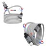 Magtame Coiled Magnetic USB A to Lightning Cable 3.3FT with USB C to Lightning Cable 3FT