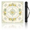 Mahjong Mat for Table, 31.5 x 31.5 Inch American Mahjong Mat with Printed Rules, Thick Anti-Slip Noise-Reducing Game Mat (Flowers 09)