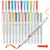 MAIKEDEPOT Pastel Highlighters - 25 Pcs Assorted Colors Dual Tip Real Mild Highlighter Markers, Chisel & Fine Tips for Bible Journaling, Note Taking, School Supplies, No Bleed