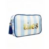 Maitrium Mahjong Tile Bag - Blue & White Striped Case for 166 American Mahjong Tiles (1.2")，Mahjong Bag with Tassel Zipper，Storage Pouch for Mahjong Lovers Game Party Travel Gatherings (Blue+White)