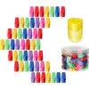 Maitys 50 Pcs Colorful Pencil Top Erasers Cap Erasers and Pencil Sharpener with Random Colors for Students Teachers School Office