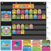 Maitys Attendance Pocket Chart for Classroom Who's Here Today Chart with 39 Colorful People Name Cards Classroom Management Teachers Supplies for Preschool Kindergarten Daycare Sunday School