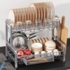 MAJSLiS Dish Drying Rack for Kitchen Counter, Dish Drainer with Drainboard