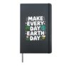 Make Every Day Earth Day Eco-Friendly Message Hardcover Journal, Black