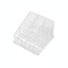 Makeup Enthusiasts Clear Lipstick Organizer with Red Base, PS Plastic Vanity Storage Box for Desktop Display
