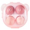 Makeup Sponge, 4 Pcs Soft Women Foundation Cosmetic Sponge with Box, Small Blending Sponge for Powder, Cream, Concealer, Dry and Wet Use, Portable Storage Case Included for Daily Makeup