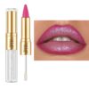 MAKI YIKA Hot Pink Lip Liner Silver Lip Gloss Combo for Women 2in1 Long Lasting Lipsticks for Ombre Lips Waterproof Lipliner Lipstick,LGA15