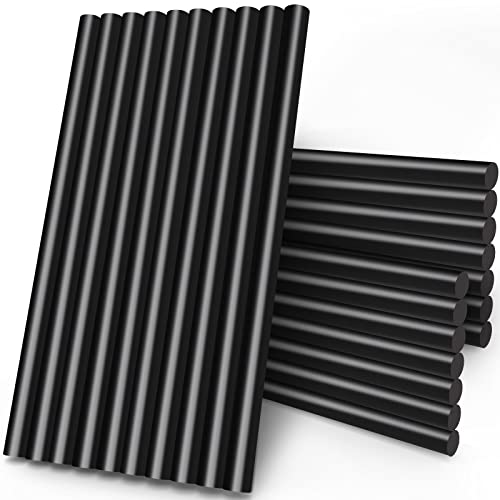 Manarty Black Craft Glue Gun Sticks, 0.43" Dia x 8" Long Full Size Hot Melt Glue Sticks for Fabric Adhesive Glue Sticks for DIY, Decoration, Car Dent Repair, Gluing Project, Wax Seal Stamp, 24 PCS