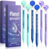 Mangpung 6Pcs Fidget Spinner Pens, Retractable Gel Pens for Office & School
