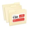 Manila File Folder,Manila Folder 8.5x11,Manilla Folders Letter Size,150 Per Box,1/3 Cut Tabs Folder for School,Office,and Home Organization
