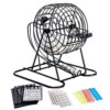 Manual Bingo Machine Cage - Transparent Window Game Set with 75 Balls