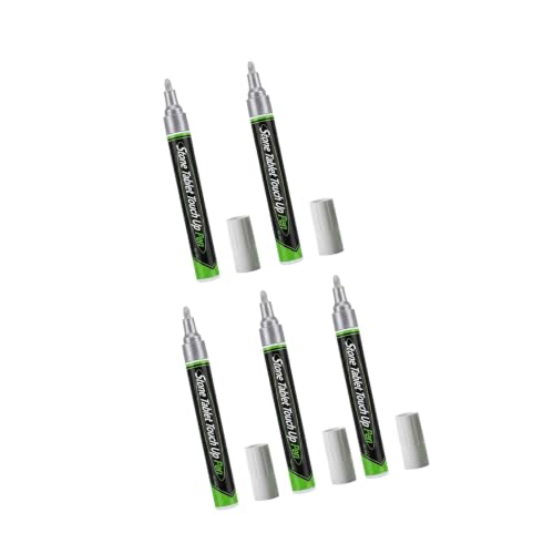 Manual Paint Marker Set 5 Pack Stone Pen Set for Countertop Tabletop Care and Small Area Coverage, 15 Cm for Home Use Stone Paint Pen Countertop Marker Tabletop Small Area Cover Home Maintenance