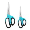 MANUFORE 2-Piece Heavy Duty Scissors with Forged all-metal Serrated blades