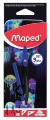 Maped - Deepsea Paradise School Compass Mathset Set - Ring Compass + Lead Compass + Drawing Set + Pencil Sharpener + Eraser + Pencil