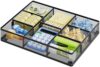 Marbrasse Desk Drawer Organizer, Metal Mesh Drawer Organizer Tray with 5 Adjustable Compartments,Desk Organizers and Accessories for Home,Office,Kitchen,Makeup,Vanity (Black)