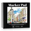 Marker Pad 8.3 x 8.9 Inch Sketchbook for Alcohol Markers Smooth Drawing Paper Regular Cover Art Pad for Illustration Ink Pens Gel Pens Calligraphy and Travel Sketching