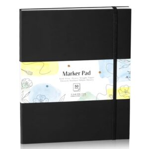 Marker Paper Pad 5.5 × 8.5 in, 50 Sheets, Spiral Bound, 120gsm
