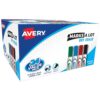 Marks-A-Lot Avery Value Pack Dry Erase Markers for Traditional and Smart Board Interactive Whiteboards, Chisel Tip, 24 Assorted Colors (98188)