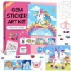 Marlrin Unicorn Princess Diamond Art Kit for Kids Ages 3-8, Gem Sticker Kit
