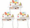 Marsail 37 x 22 inch Glass Standing Desk with 4-Zone Drawer Storage, 3 Pack