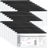 Marspark 100 Pcs Plastic Poly Envelope Small Clear Envelopes with Zipper Pencil Pouches Bulk A6 Pencil Bags for Cash Money Pen Document Office Supplies 9.2 x 4.7 Inches (Black)