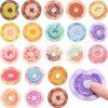 Marspark 120 Pcs Donut Anxiety Sensory Stickers Bulk Textured Sensory Strips Deep Breathing Anxiety Calm Stickers Adhesive Tactile Fidget Tool for Adults Relief Donut Party Favors, 20 Styles