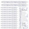 Marspark 50 Sets Bridal Shower Favors for Guests Wedding Gifts Pens Bulk with Thank You Cards Bridal Shower Retractable Ballpoint Pen for Wedding Souvenirs Table Gifts Game Prizes (Butterfly Flowers)