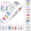 Marspark 65ft School Stationery Supplies Bulletin Board Border Classroom Decor Back to School Pencil Notebook Scissors Rolled Border Trim for First Day of Classroom Chalkboard Office Wall Decoration