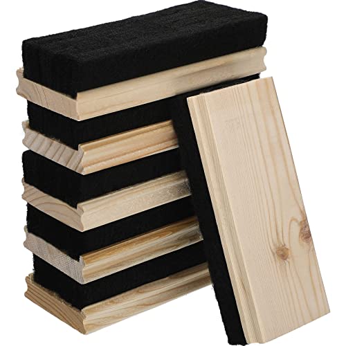 Marspark Felt Style Erasers, Cleaner Dusters Felt Chalkboard Eraser for Kids Wood Chalk Eraser for Chalkboard Cleaners Dusters for Markers White Black Boards Paint School Students Teachers(6 Pieces)