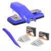 Marsrock Desktop Stapler, Swing-Arm Swivel Stapler, 50 Sheet Capacity, 2000 Staples and Staple Remover, Rotatable Heavy Duty Staplers for Office, Home, Classroom, Booklet, Book Binding, Blue