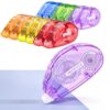 Marsrock Double-Sided Adhesive Dots Roller – 12 Pack (0.31IN x 26FT) Dots Glue, Craft & Scrapbook Supplies for Gift Wrapping, Scrapbooking, and Photo Tape